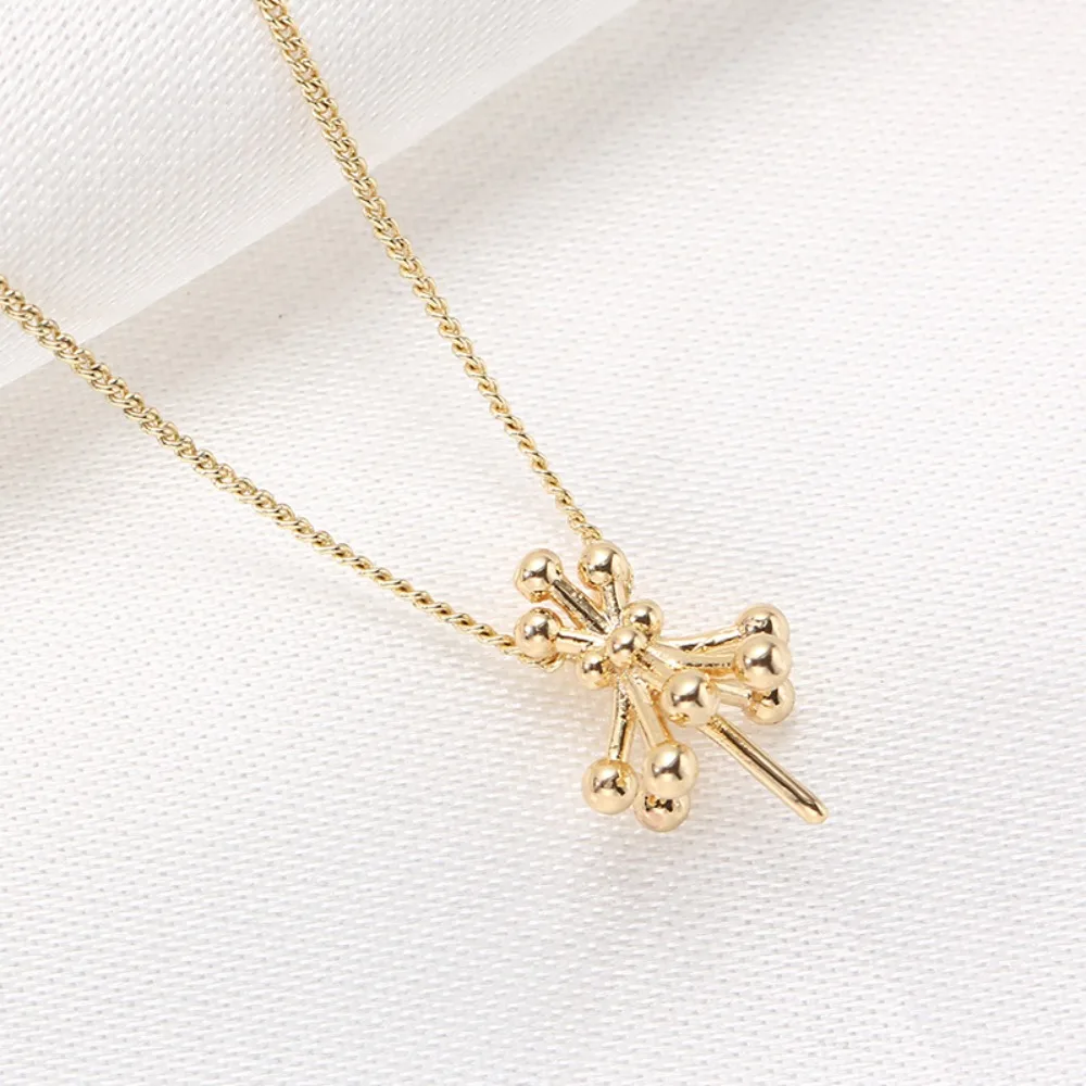 

5pcs Pendant Clasp Bail Connector Copper Plated 18K Gold Pendant Settings Jewelry Findings Parts Fittings Connection Accessories