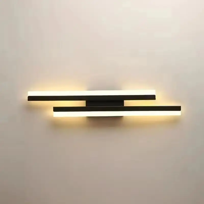 LED Bedroom Wall Light Iron Ttube Wall Lamp Acrylic Lampshade Living Room Corridor Lamp IndoorLighting Lamp