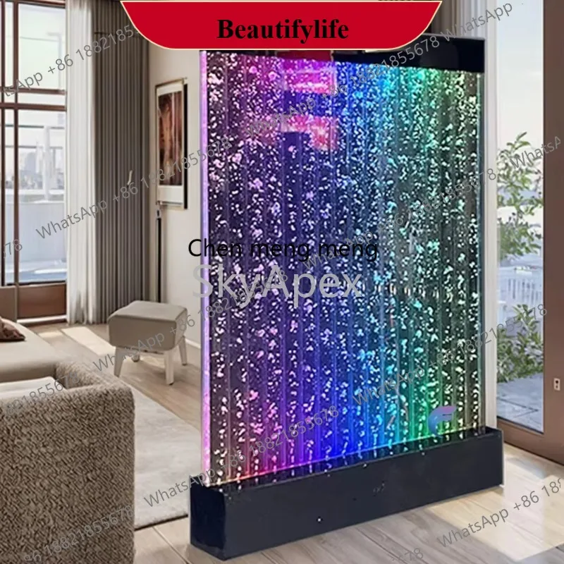 z189 Floor Standing  Tubular LED Dancing Bubble Wall - Dynamic Color-Changing  Remote-Controlled Light Decor For  Hotel Home & O