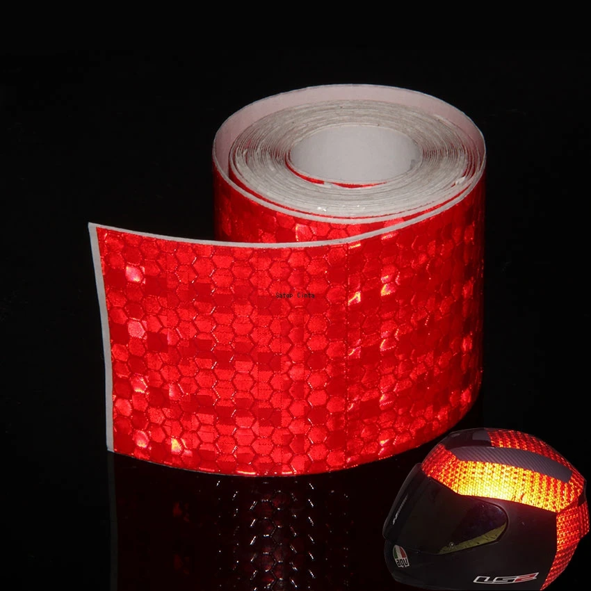 5CM*3M Red Reflective Car Stickers Waterproof Strong Self-Adhesive Safety Warning Tapes Reflectors Conspicuity Strips For Trucks