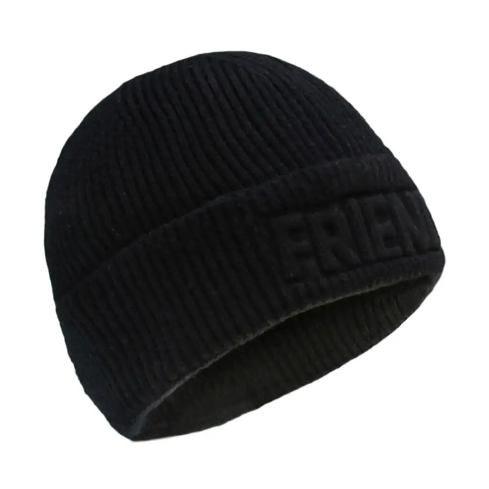 หมวกบีนนี่หมวกไหมพรมสำหรับผู้ชายหมวกถักกันลมหมวกไหมพรมแนวสปอร์ตแบบนุ่มสำหรับกลางแจ้ง