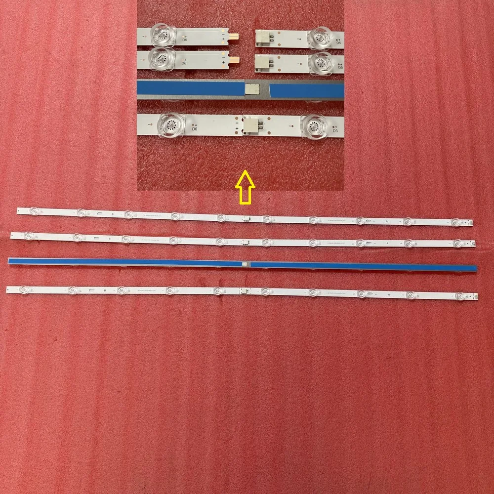 4pcs/set LED Backlight Strip 10LED For Hisense 43S8 JL.D425A1330-003AS-M HD425V3U51-T0L1K1