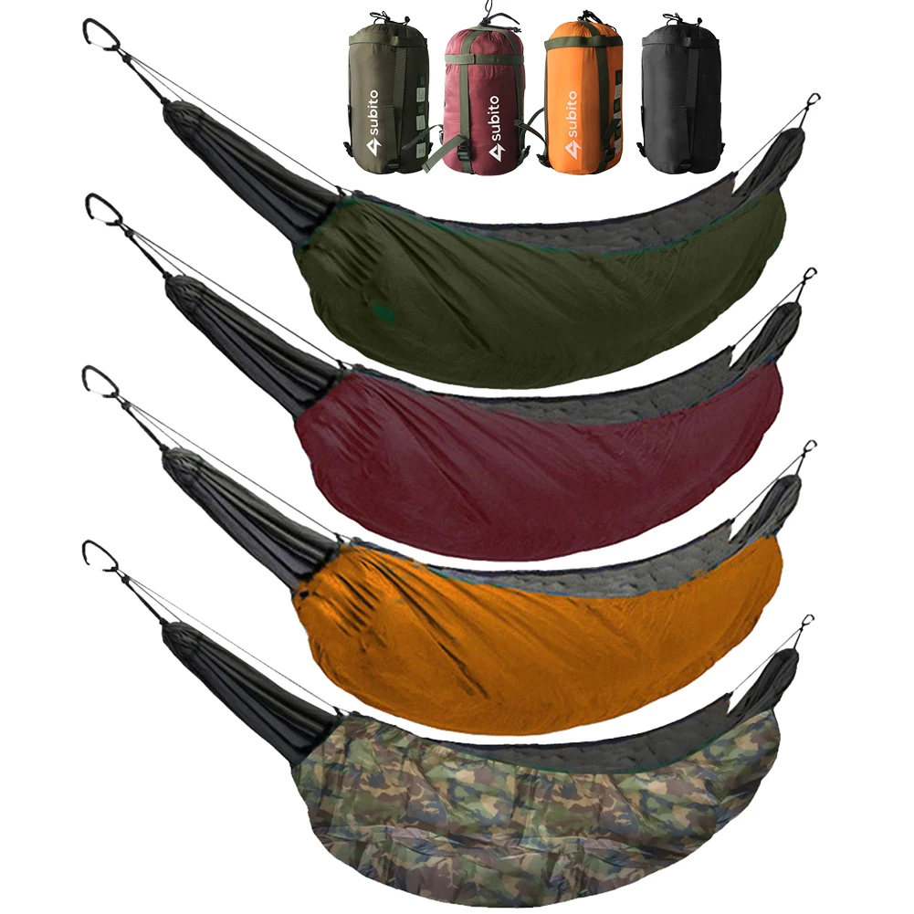 Under Quilt Hammock Cover with Storage Bag Ultralight Hammock Cover Adjustable Soft for Outdoor Hiking Survival Trave