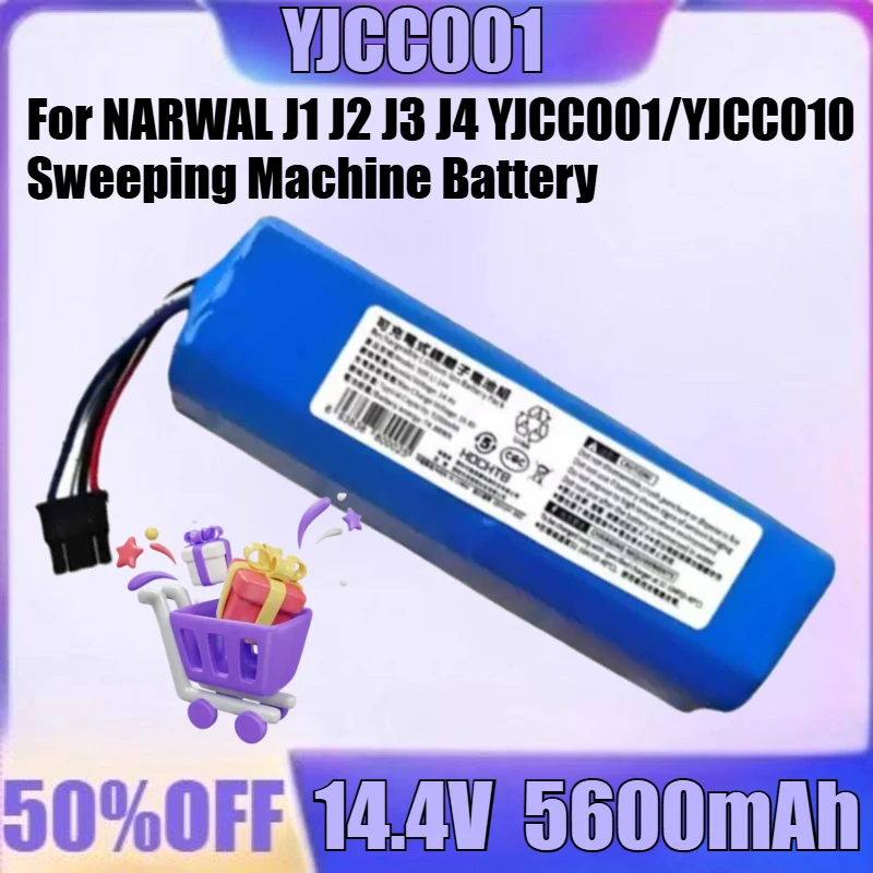 

New for NARWAL J1 J2 J3 J4 YJCC001/YJCC010 14.4V 5600mah Sweeping Machine Battery