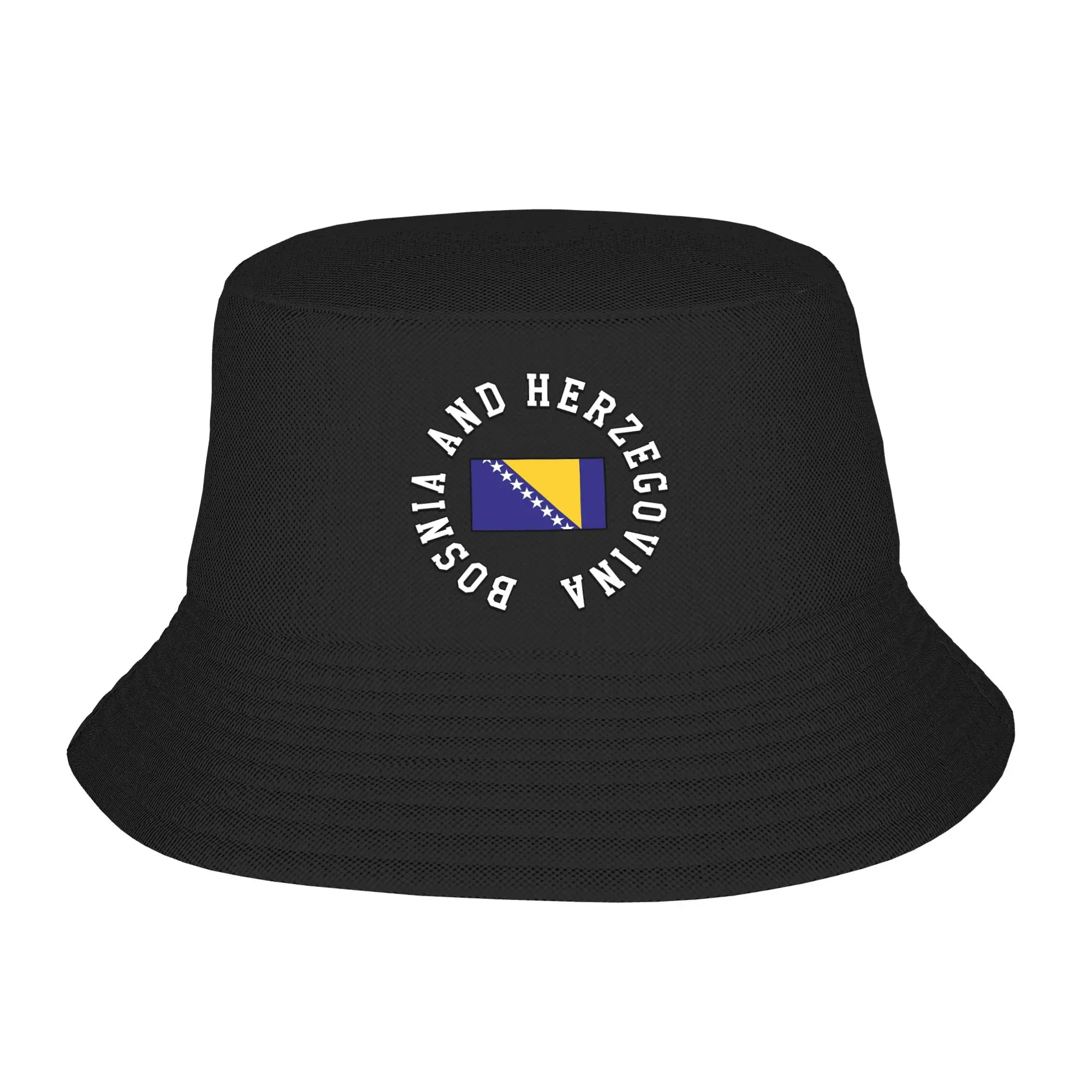 Vocation Getaway Headwear Bosnia and Herzegovina Flag Accessories Bucket Hats Cute Girls  Sun Hat