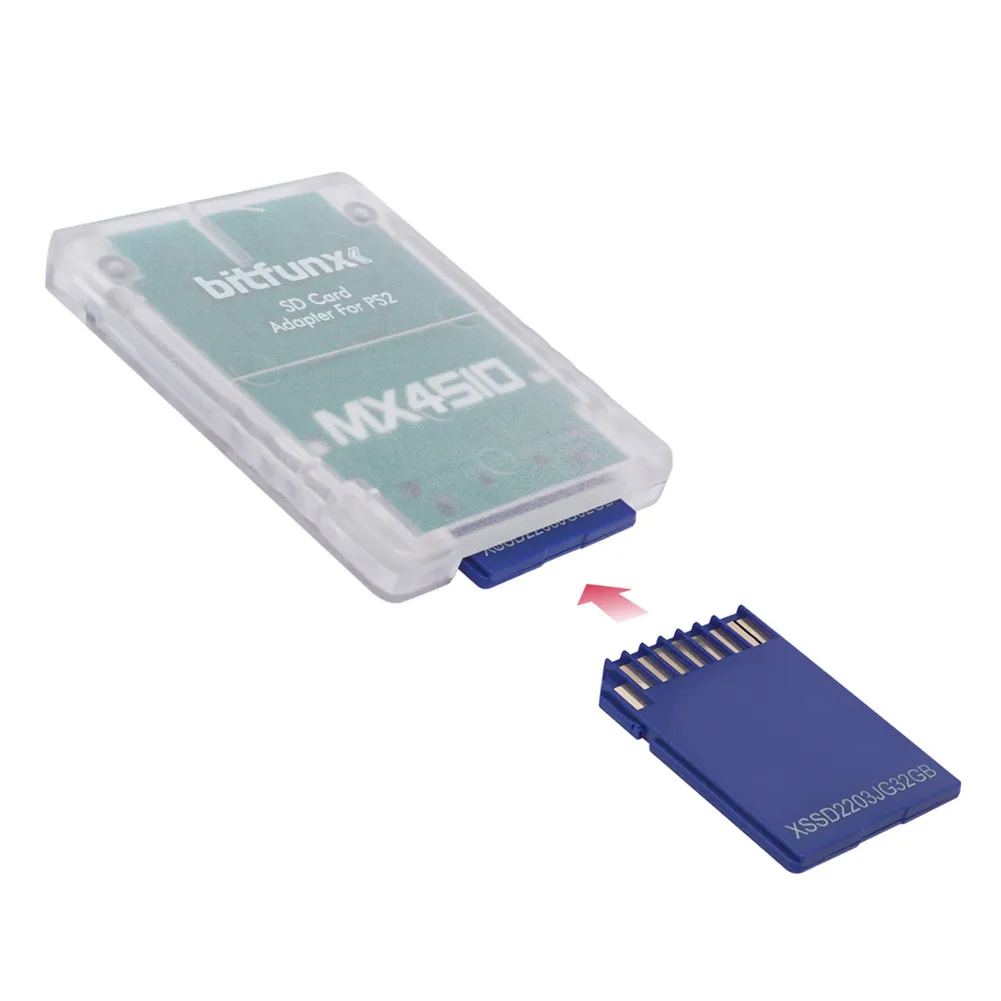 MX4SIO SIO2SD Sd-karte Adapter für PS2 Spiel Konsolen Transparent Shell Kartenleser SD/TF Adapter Speicher Karte Programm spiel Karte