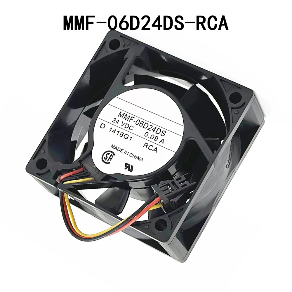 مشعاع الخزانة MMF-06D24DS-RCA 24VDC 0.09A 60*60*25 مللي متر مروحة الخادم الصناعي