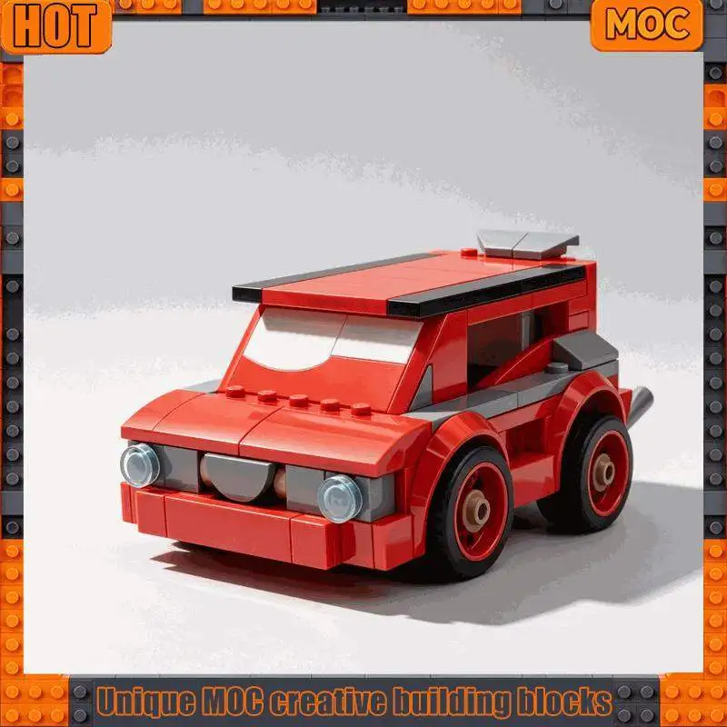 188 PCS Cartoon Smiling Face Racing Car Model Building Blocks Custom DIY Assembly Brick Creative Desk Display Collection Gifts