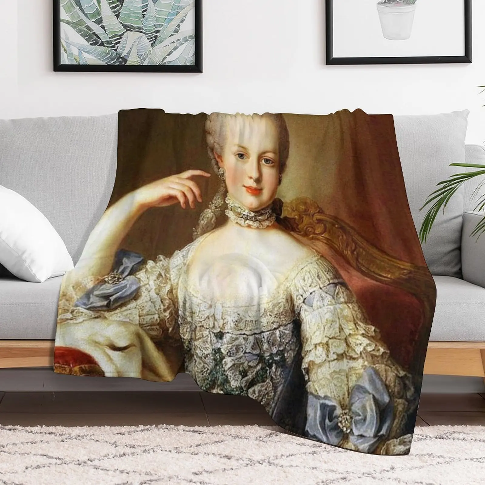 Marie Antoinette - 1767 Throw Blanket Personalized Gift Large Sofas Thin Blankets