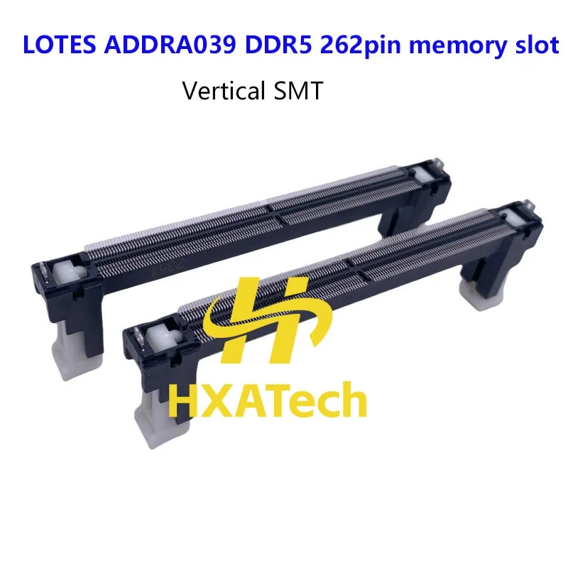 

HXATech-высокое качество LOTES ADDRA039 DDR5 262PIN вертикальный слот для памяти SMT SODIMM 2 шт./лот