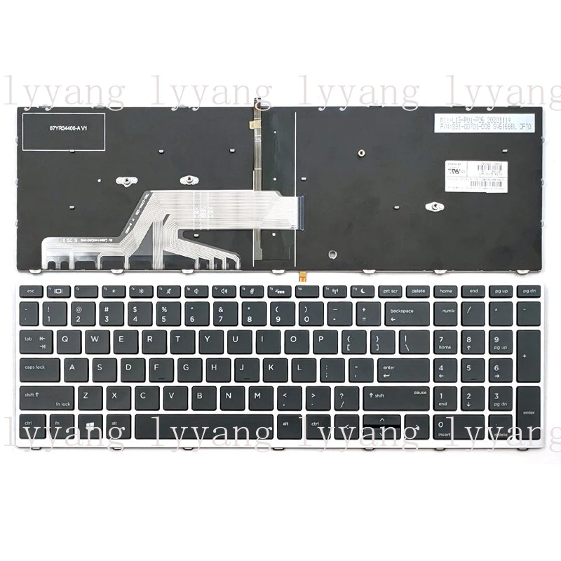 

f L01027-001 FOR HP Probook 450 455 470 G5 Laptop Keyboard US Backlit