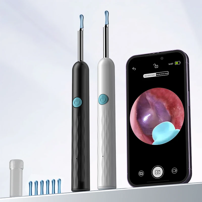 

Визуальная камера для ушей, эндоскоп для чистки ушей HD1080P, 4,2 мм, Wi-Fi, 6 светодиодов, портативный цифровой инструмент для удаления серы в ушах, чехол для ложки для ушей