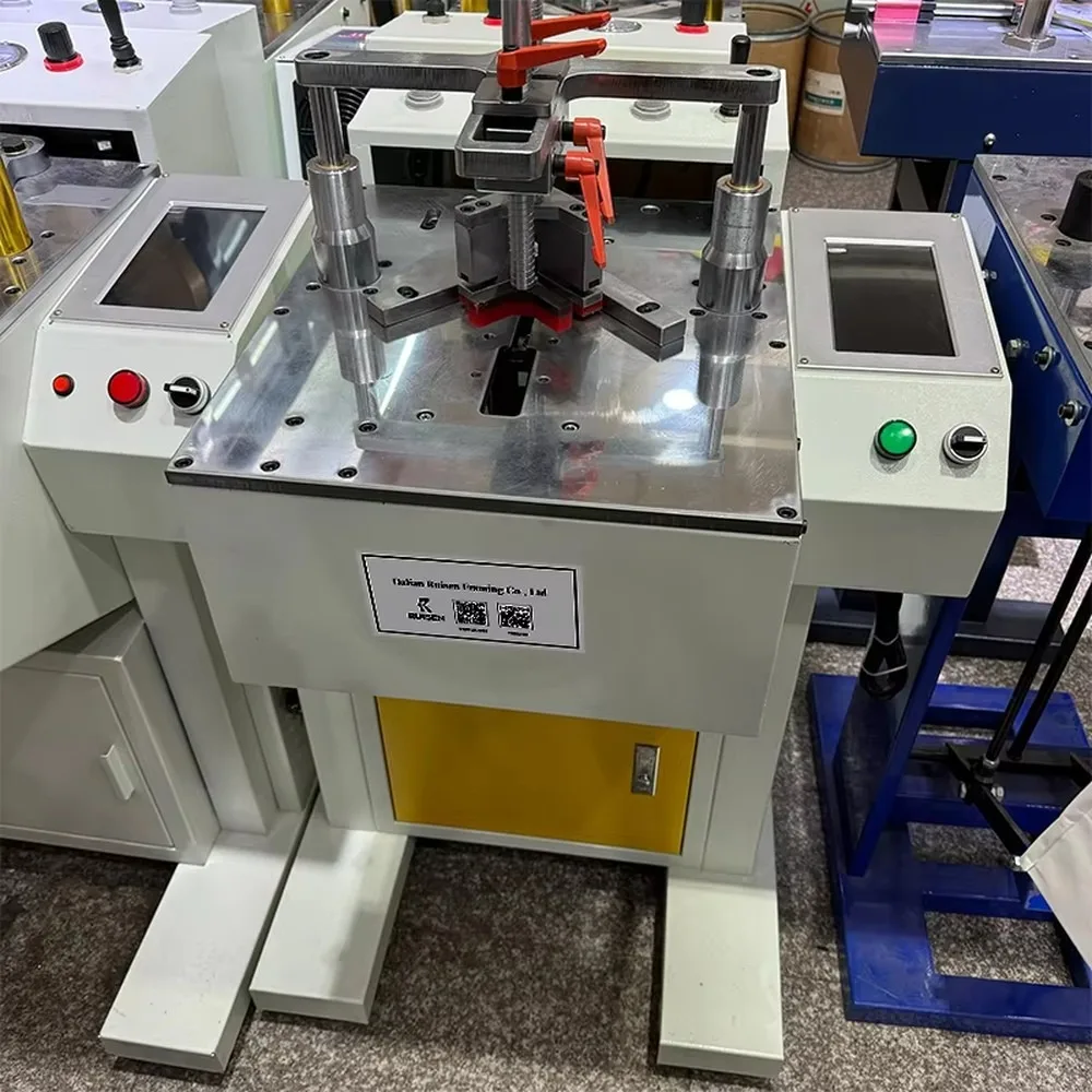 CNC Nailing Machine Smart Touch Screen Beveled Frame Cutting Tool Electric Pneumatic Photo Frame Joiner for Woodworking