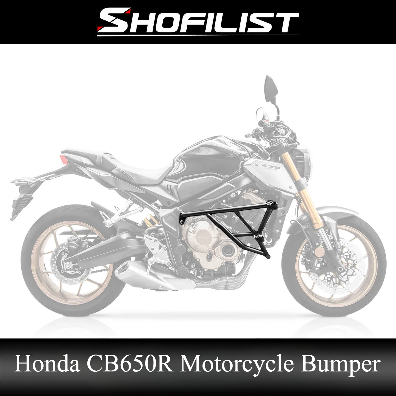 

For Honda CB650R Motorcycle Bumper High Carbon Steel Bumper Guard Bar Thickened Anti Fall Bar Vehicle Body Protective Frame