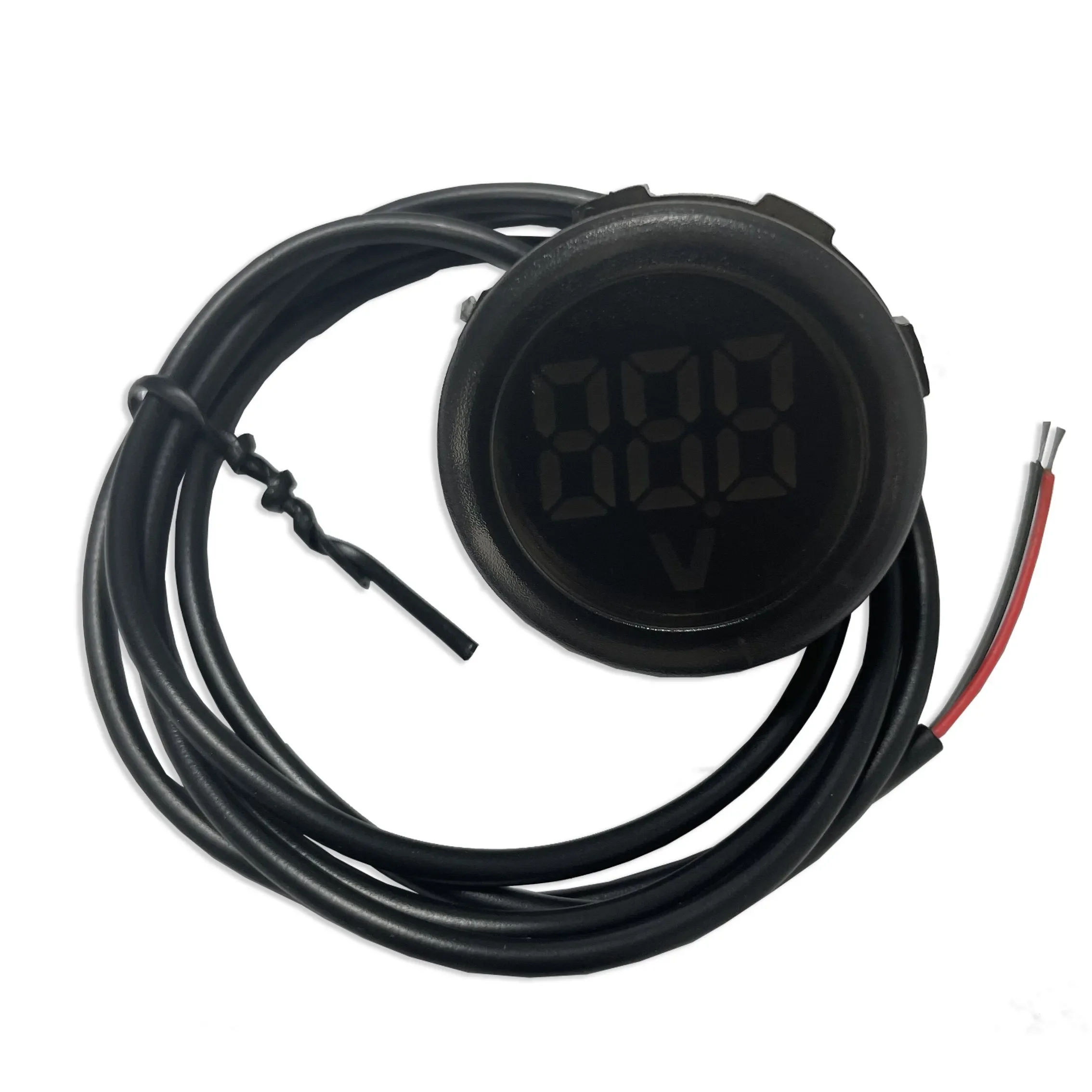 Mini Round Waterproof Voltmeter Motorboat Motorcycle DC4V-100V LED Panel Digital Voltmeter Tester Monitor Display Voltmeter