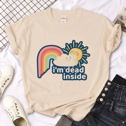 Dead Inside tshirt women designer streetwear comic t-shirts girl comic graphic funny clothes