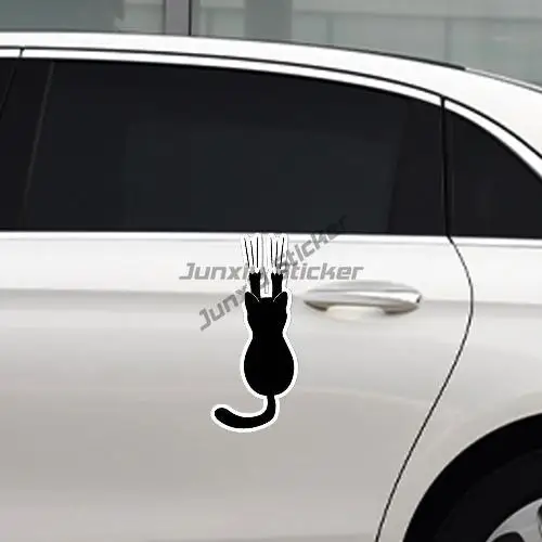CAT SCRATCHING Sticker Decal Stickers Pet Art Laptop Window Phone Trunk Guitar Cover Scratches