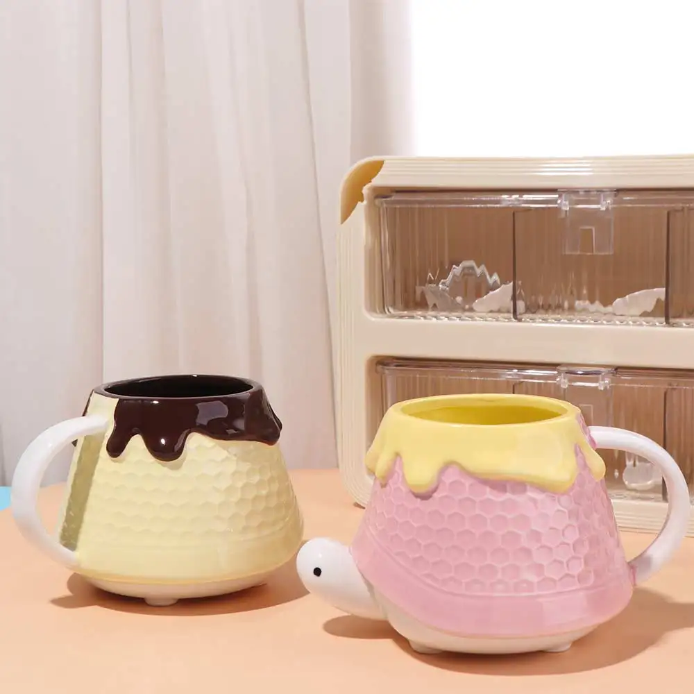 

Mug Ceramic Turtle Honey Water Cup with Handle Heat-resistant Coffee Cup Cute Exquisite Tea Drinking Cup Water