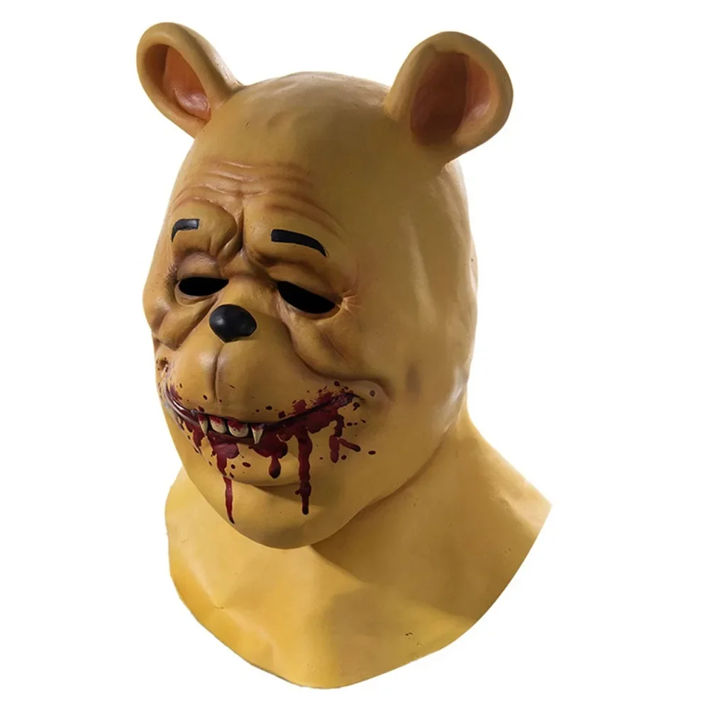 Costume de déguisement d'ours d'horreur pour hommes adultes, Winie Cosplay Net Mask, Blood and Honey Movie, Roleplay Sauna Wear, Accessoires en latex, 2023