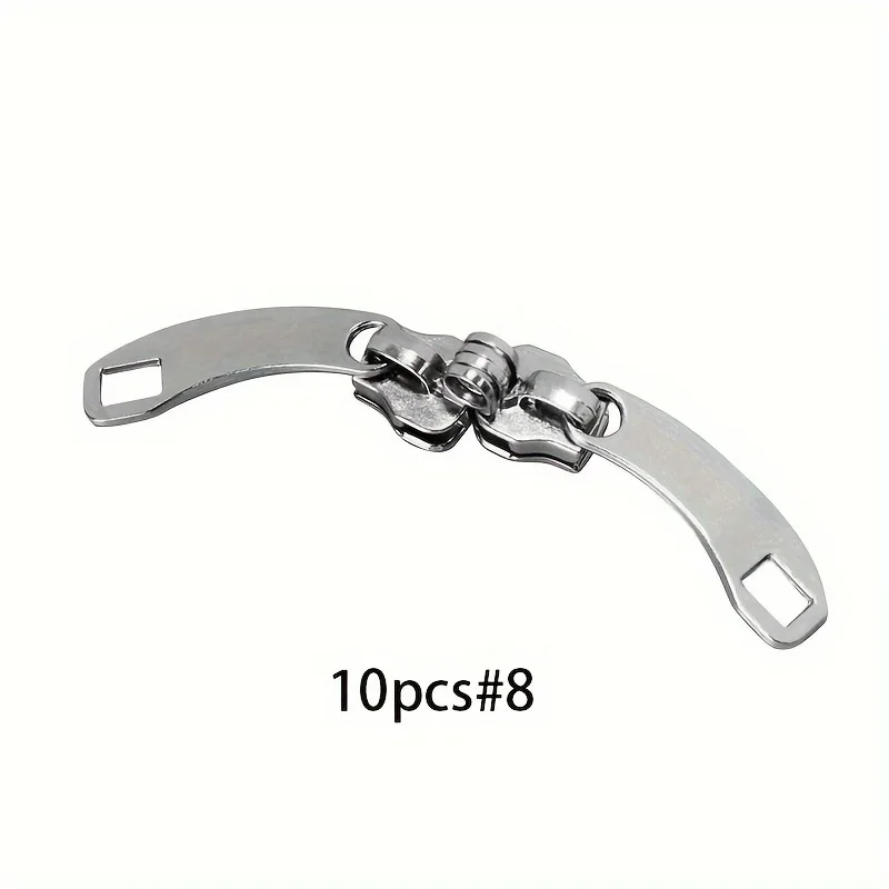 10pcsheavy-duty alloy zippers with keyholes durable nylon 5/8/10 pull-heads for luggage, clothing, etc, easy to use and install