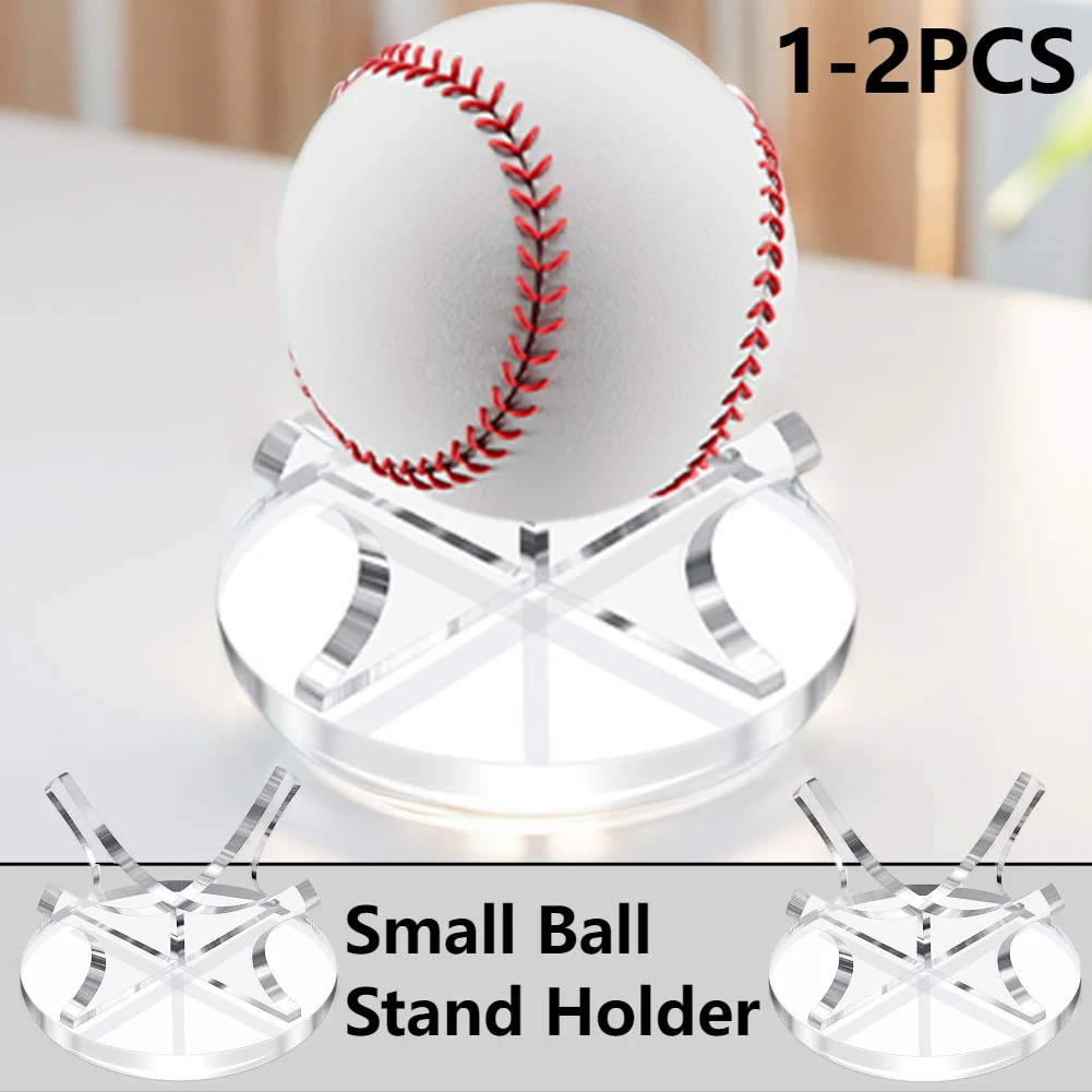 Acrylic Ball Holder 2-1PCS Golf Display Stand Football Volleyball Soccer Display Stand Triangle Rack Sports Ball Storage Bracket