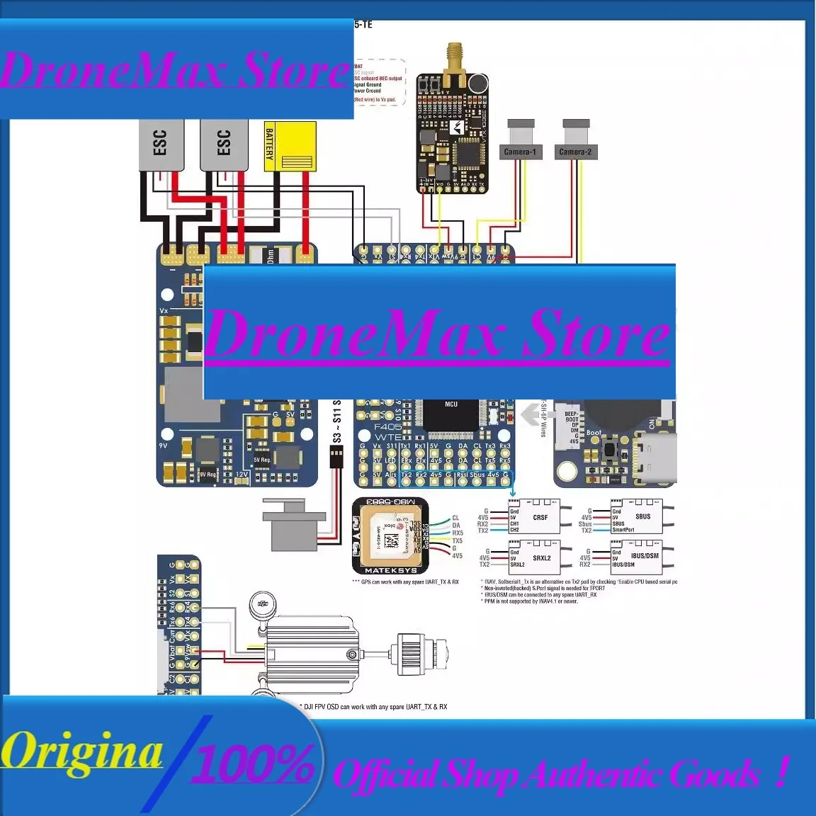 BoMasFor Original Hot-selling Matek System F405-WTE WSE Fixed-wing Flight Controller