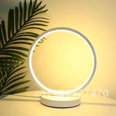 

Modern Style LED Standing Table Lamp Eye Protection Reading Acrylic Metal Wall Light Bedside Decorative Lighting O Type Simple