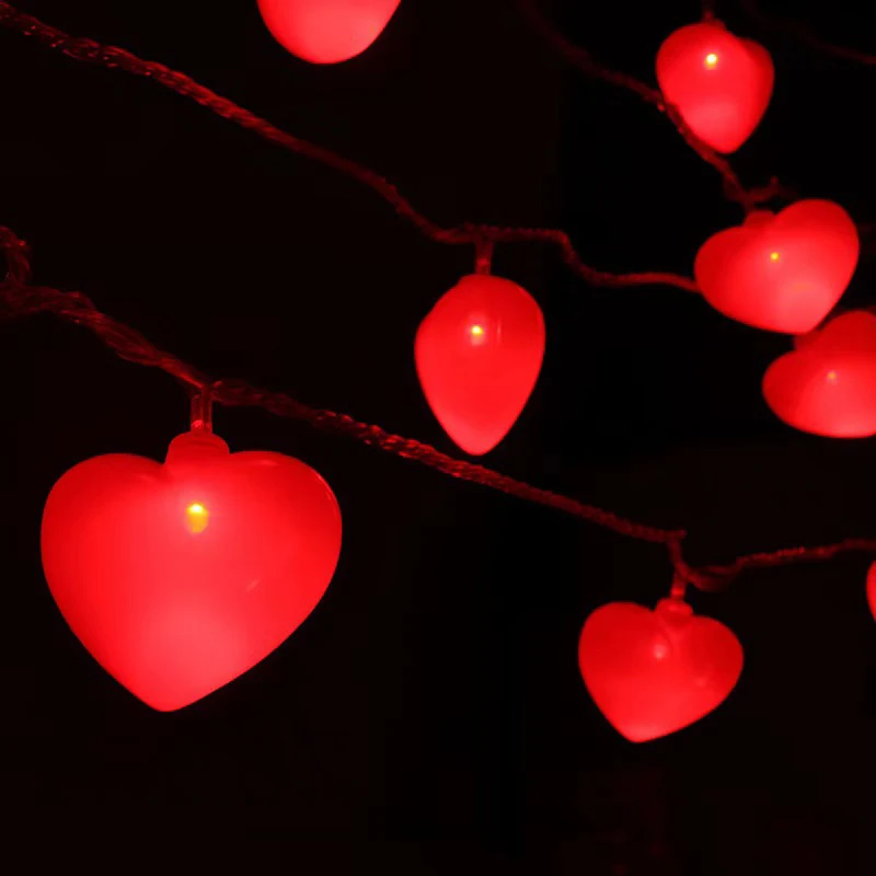 Cadena de luces LED de hadas para exteriores, lámpara de decoración impermeable para dormitorio, jardín, Día de San Valentín, cumpleaños, boda, fiesta