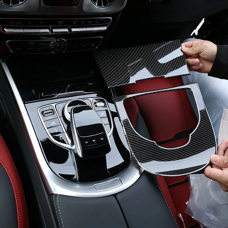 Schaltrahmen-Abdeckung Zierleiste Aufkleber Getriebepanel-Dekor Auto-Zubehör für Mercedes Benz G-Klasse G500 G63 W463A 2019-2024