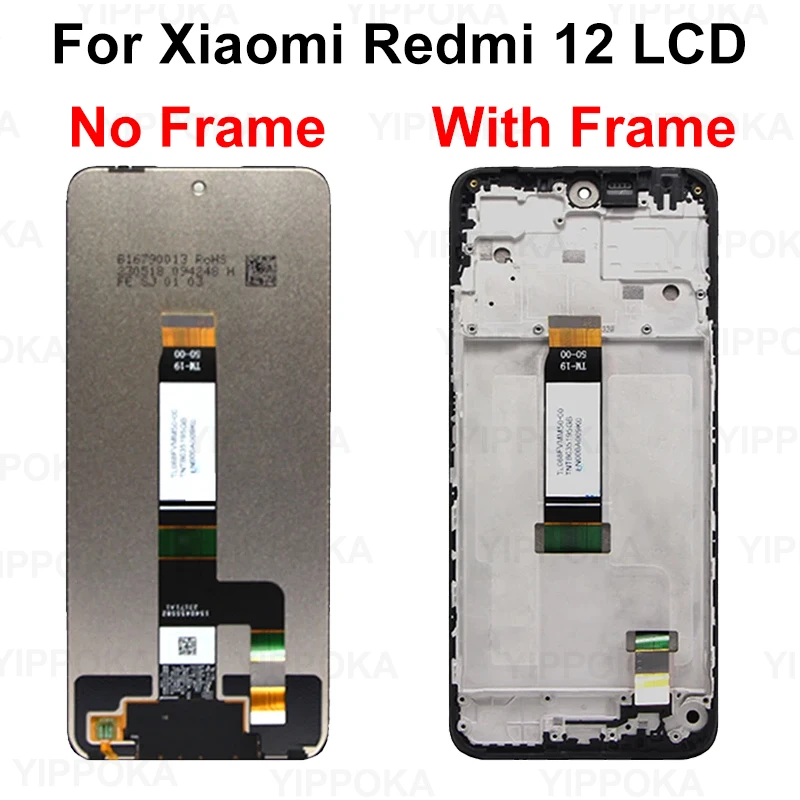 22120RN86I For Xiaomi Redmi 12C LCD Poco C55 Display Touch Screen Digitizer For Redmi 12 Display 23053RN02A LCD Replacement Part