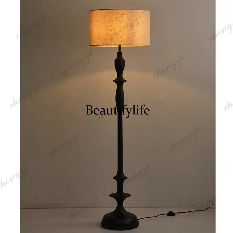 M138 American solid wood floor lamp French retro style living room bedroom vertical floor lamp designer creativity