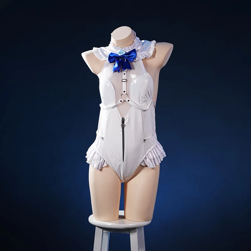 Costume de cosplay Marie Rose Game Dead or Alive, maillot de bain blanc scintillant rose pour femme, combinaison sexy en cuir pour Halloween HCos