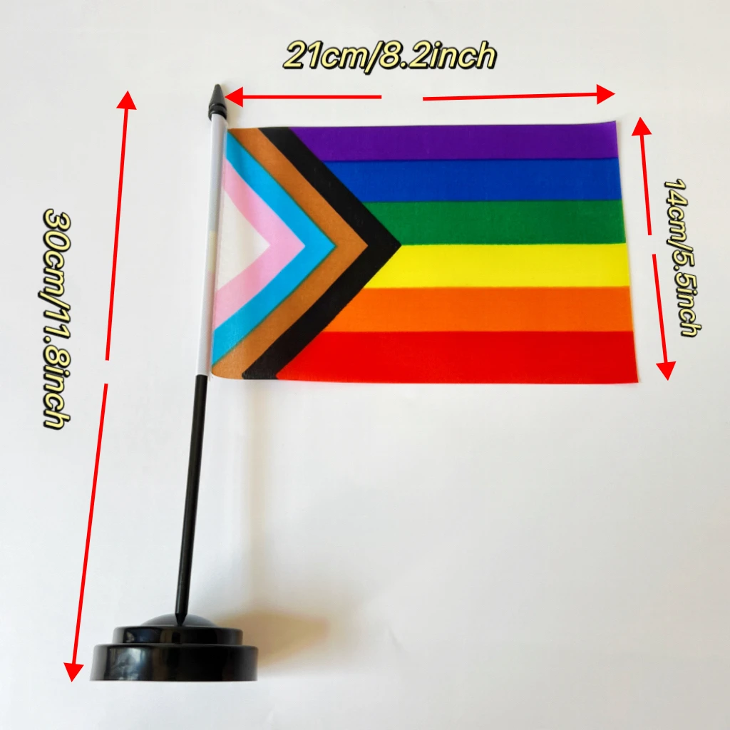 14x21cm Office Desk Cabinet FlagRainbow Flag  Room Decoration