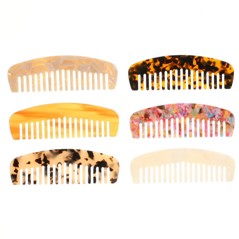 

tifcojew Fashion Acetate Plate Comb Anti-static Hair Comb Exquisite Marble Hair Comb Women's