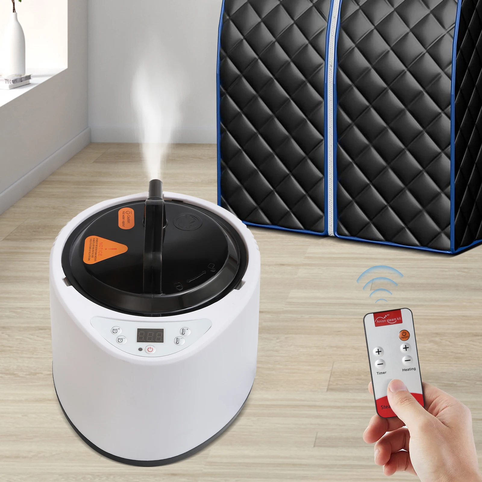 Machine à vapeur de sauna portable avec télécommande, 2L, SPA, Domestique, Salon