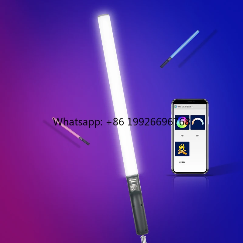 

360°RGB Video Wand Stick Cinematography Lighting Built-in Rechargeable Bi-color Dimmable Fill Light LCD RGB LED Wand Light