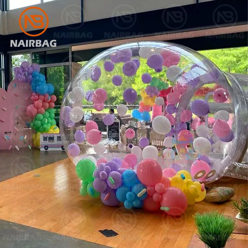 インフレータブルバブルハウス屋外結婚式装飾子供パーティー透明バブルテントエアドーム送風機＆エアポンプ付き