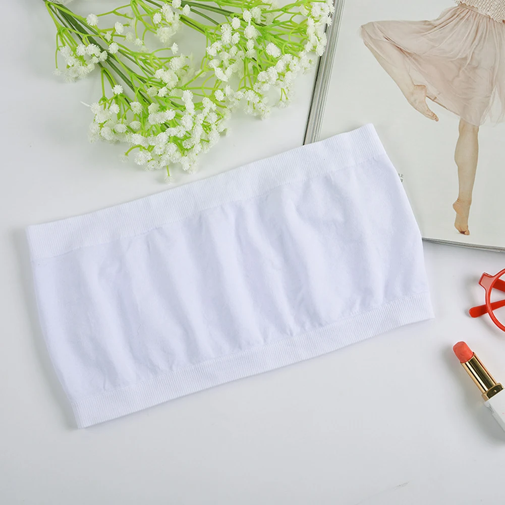 Женский топ-бандо без бретелек, бесшовный повседневный топ с запахом, нескользящий бюстгальтер и без подкладок