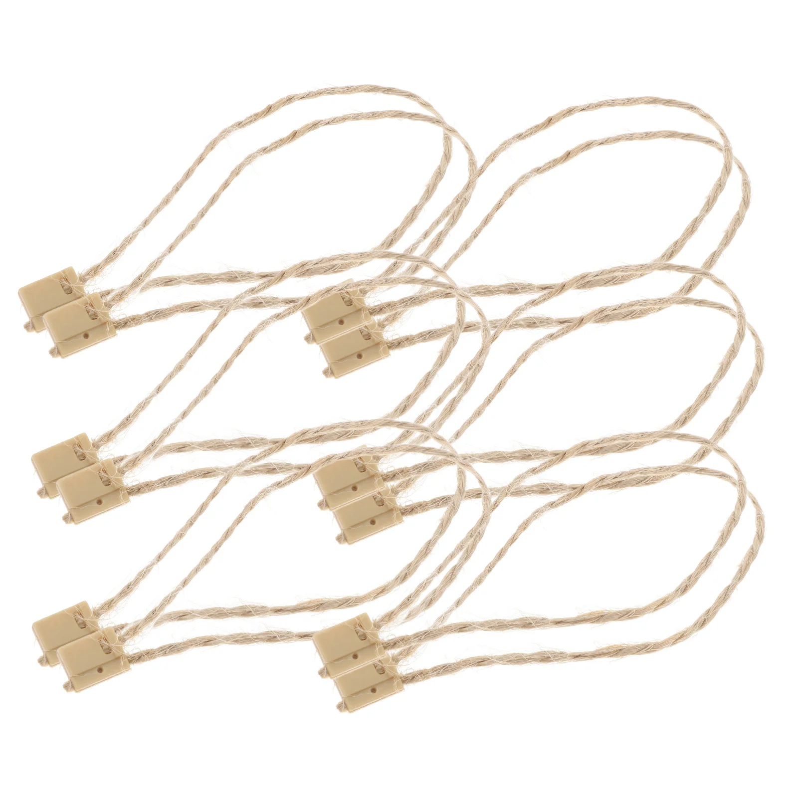 

100Pcs 20cm Ornament Hanging Rope Rustic Jute String Snap Lock Tag Fasteners Christmas Ball Hanging String Rustic Tag Rope