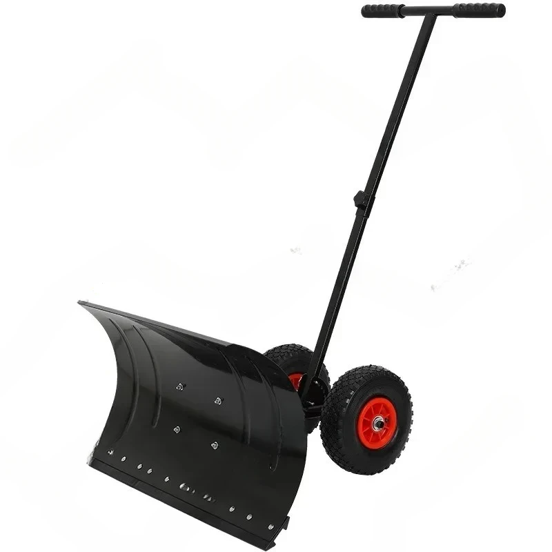 Wheeled hand push snow removal shovel large snow removal tool  removal board snow plow with wheels