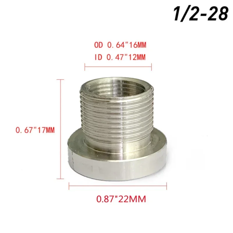 Tuerca de filtro de aceite, adaptador de rosca de conector de acero inoxidable para convertidor de filtro 5/8-24 A 1/2-20 1/2-28 M14X1L M14X1 M14X1.5