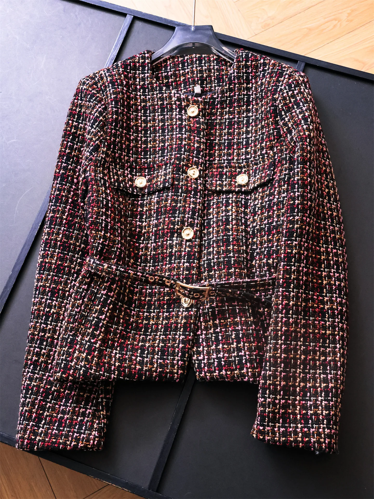 

Commute Style Women's Long Sleeve round Neck Thickened Woolen Coat M514 Winter New Fashion Outerwear Warm Polyester Fiber