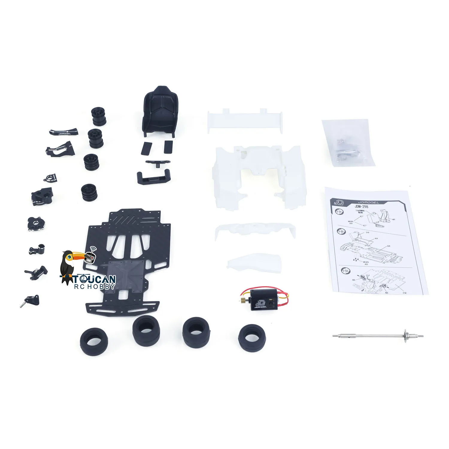 

KIT JDM 298A 298B 1/10 4x4 RC Go-Kart Unlimited DIY Модель автомобиля Пульт дистанционного управления Электрический разборный гоночный автомобиль Мотор без батареи