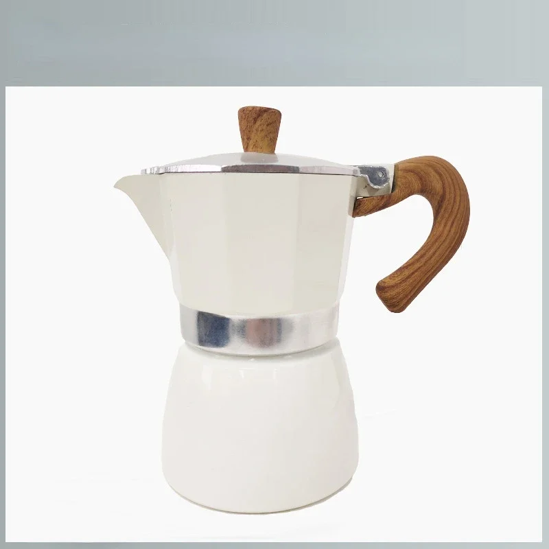 ماكينة صنع القهوة الإيطالية سعة 150 مل مع صمام ضغط من الألومنيوم لمشروب البارد الإسبريسو تصميم مثمن متين