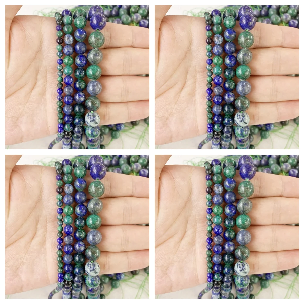 Natural Stone Beads 4-10mm Loose Assorted Colors Agate Mousse Blue Turquoise Chrysocolla Lapis for DIY Jewelry Making Charm Brac