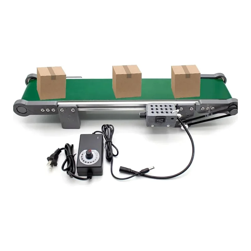 

Adjust Speed Motor Electric Conveyor Belt Variable Direction Assembly Line for Robotic Arm Kit Desktop Conveyor Belt 10*100cm