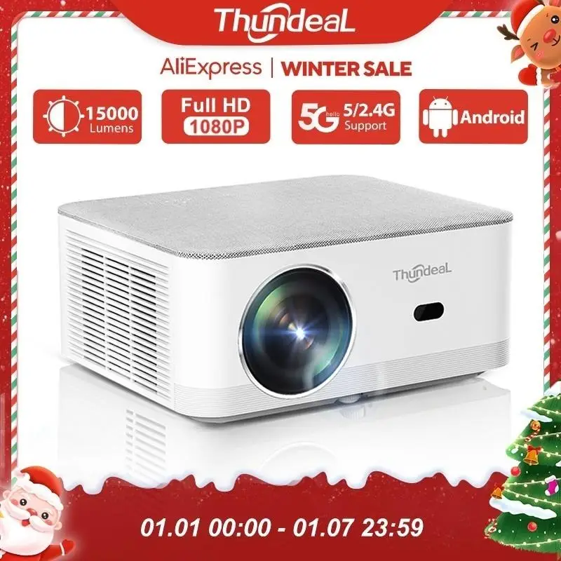 New! Portable Mini Projector TD92 Pro FHD 1080P Full HD Beam 4K Video WiFi Android Projector TD92Pro 3D Movie Home Theater