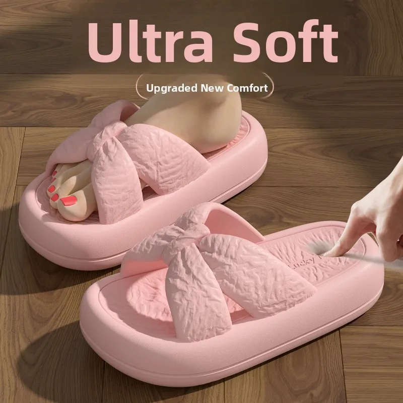 

Women's Slippers 2026 New Style Girl's Room Indoor Home Bathing Anti-slip Thick Bottom Comfortable Home Slippers