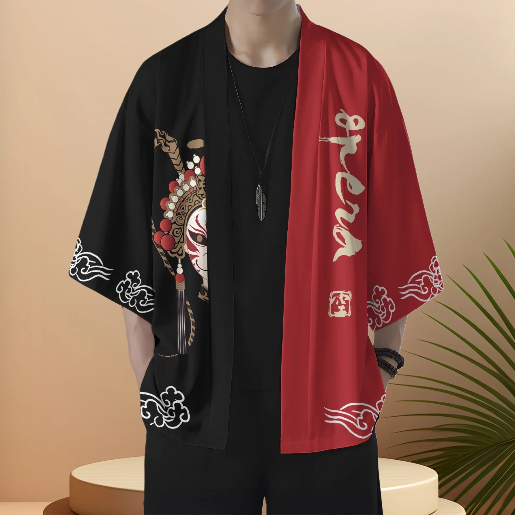 2025 سترة صيفية جديدة رائجة البيع ثلاثية الأبعاد مطبوعة بنمط مطبوع وقميص كيمونو