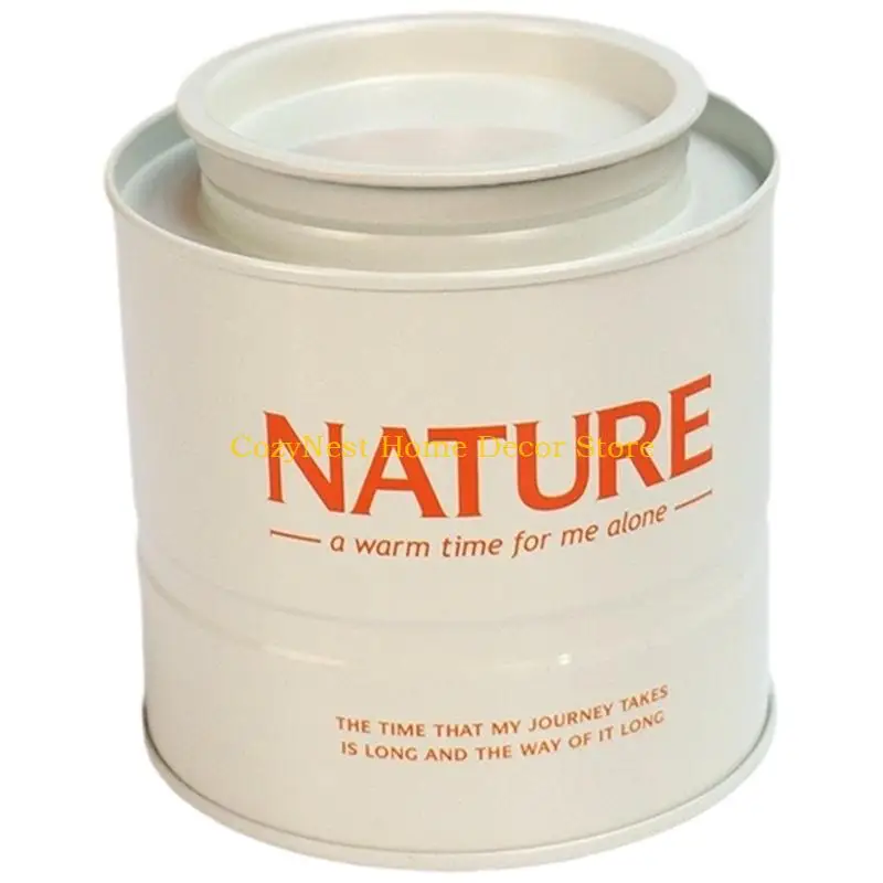 92MF Stackable Round Metal Teas Tin With Airtight Seal Design Dry Organizers